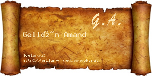 Gellén Amand névjegykártya